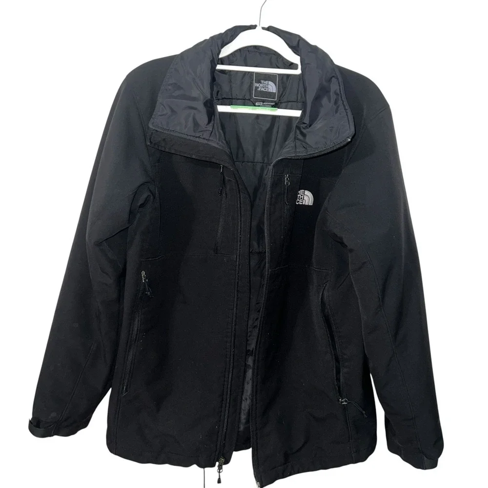 The North Face Men's Black Full Zip Jacket Size Medium Soft Shell‎ Broken Zipper